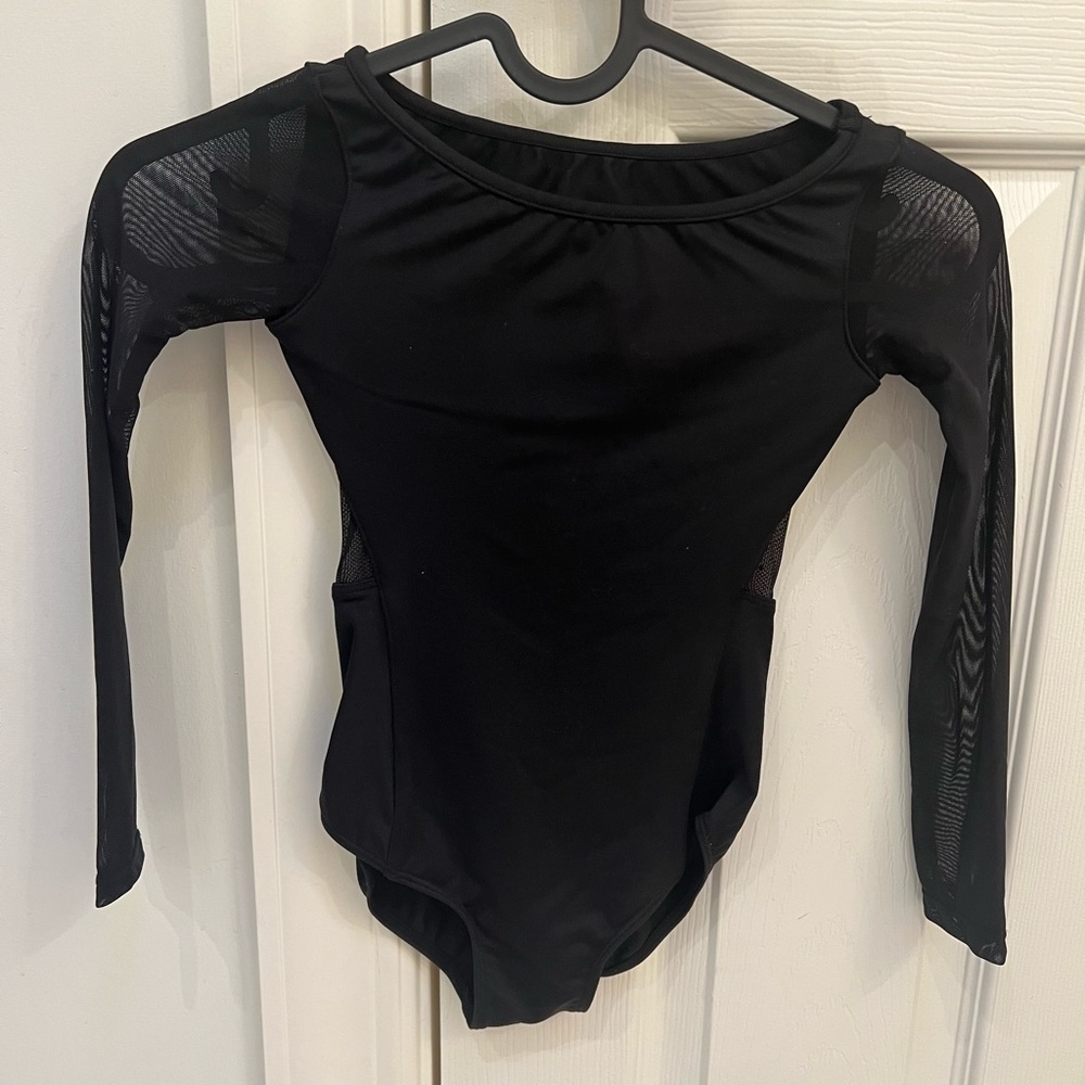 Girls black dance leotard